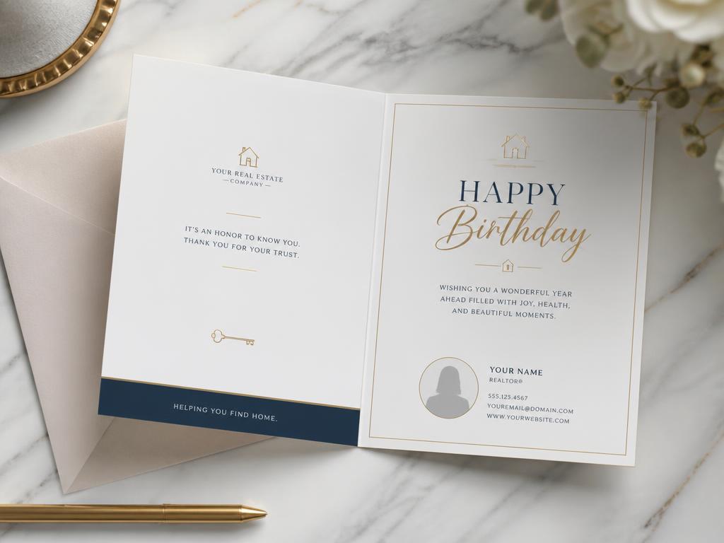 Branded birthday card mockup