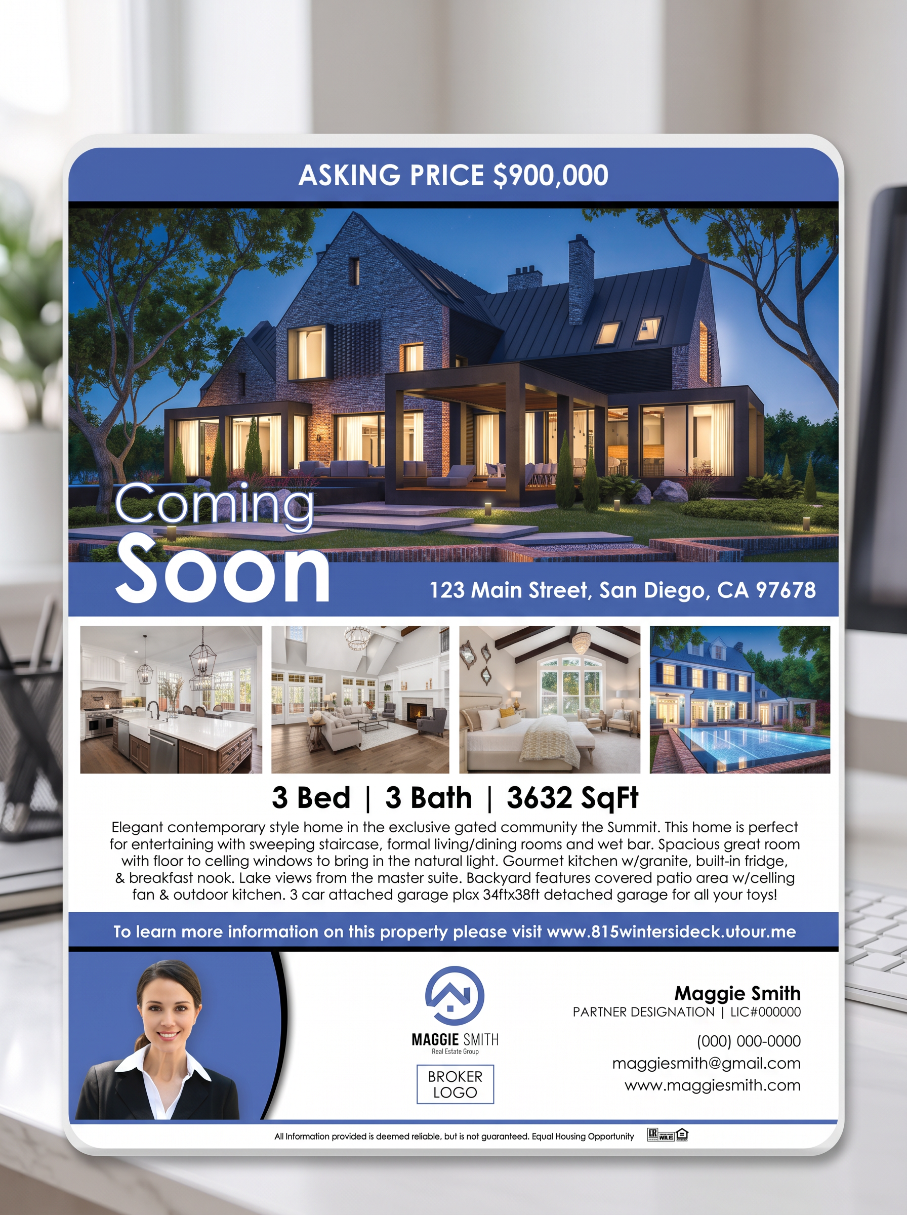 Coming soon flyer mockup example one