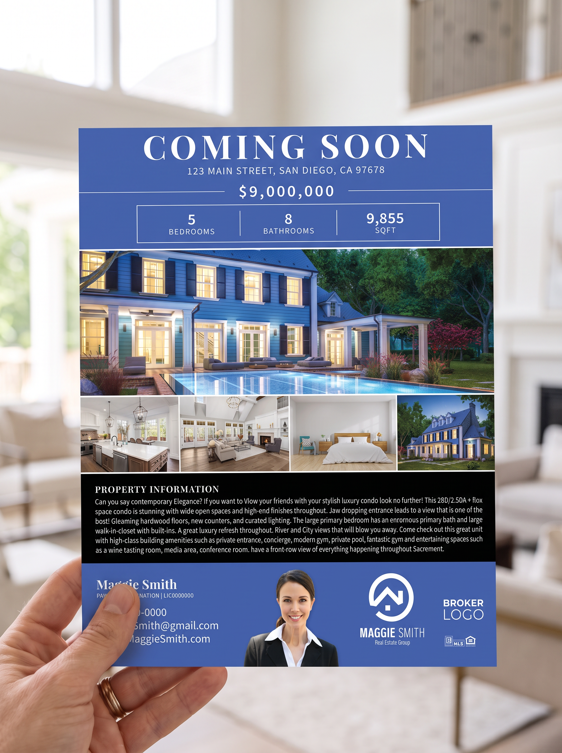 Coming soon flyer mockup example three