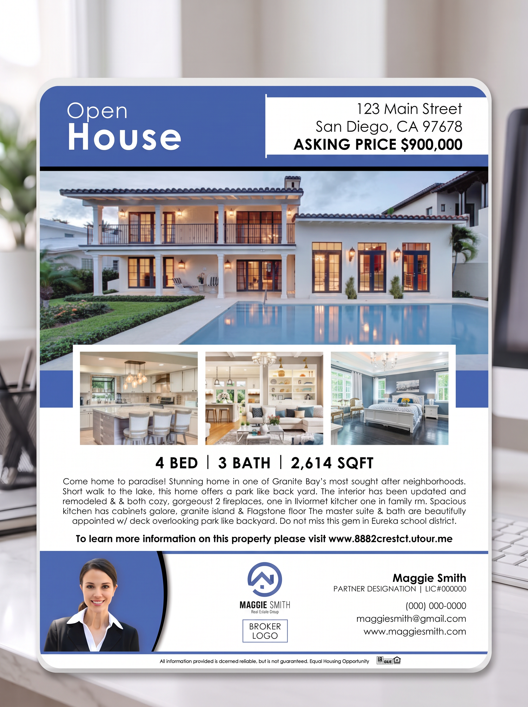 Open house flyer mockup example one