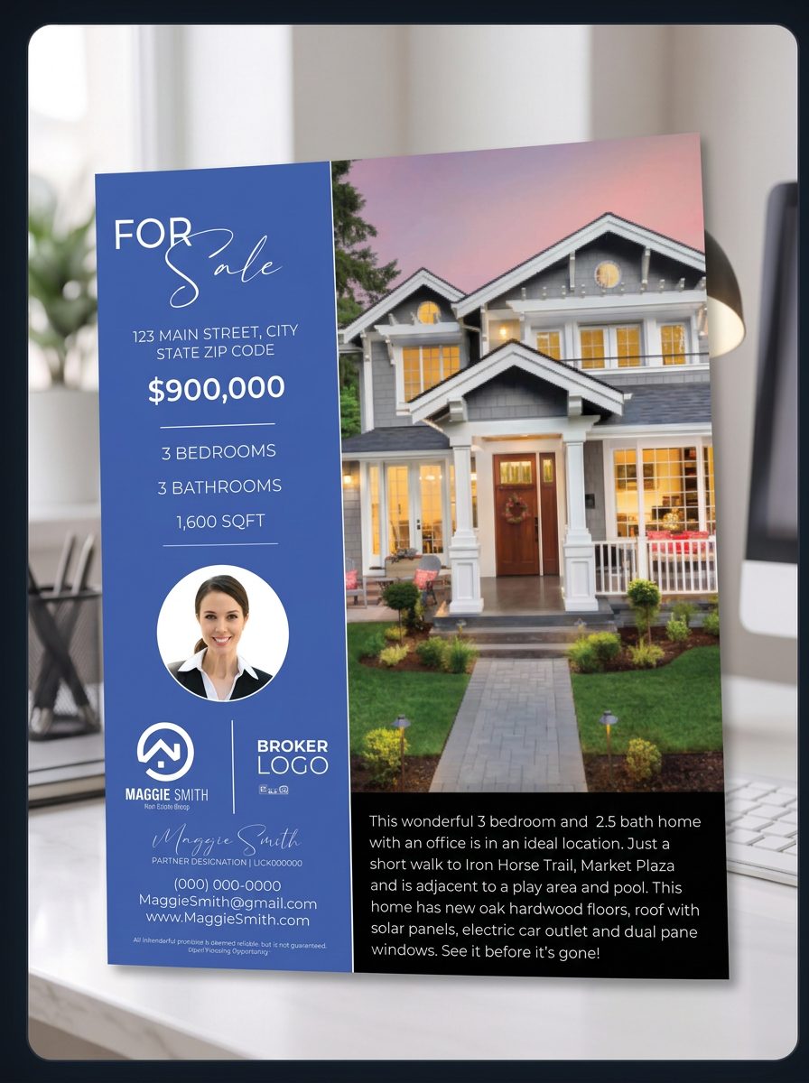 Printable listing flyer example one