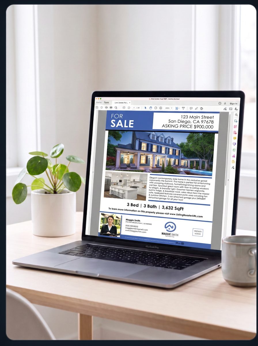 Printable listing flyer example two