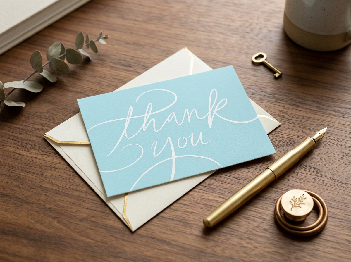 Branded thank-you card